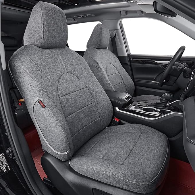coverdream 4runner Car Seat Covers Full Set for 2025 2026 Toyota 4Runner 5 Seats Pickup Truck Seat Cushion,Fully Covered Breathable Polyester Seat Protector,Armrest Cover Included(Gray)