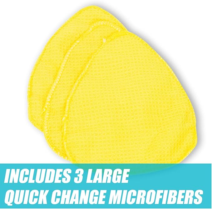 Invisible Glass Reach and Clean Tool - Extendable Handle, Washable Microfiber for Auto Interior/Exterior Glass (Pack of 6)