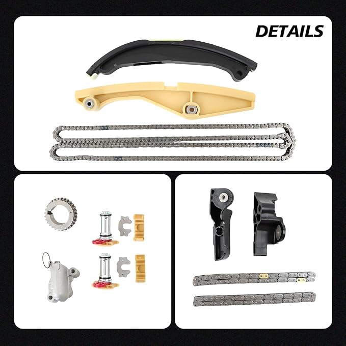 Engine Timing Chain Kit AT4Z-6268-C Fits for Edge Eplorer F150 Flex Mutang Taurus Transit, Flex, MKS, MKX, MKZ,Police Replace OE BL3Z-6268-A, AT4Z-6268-A