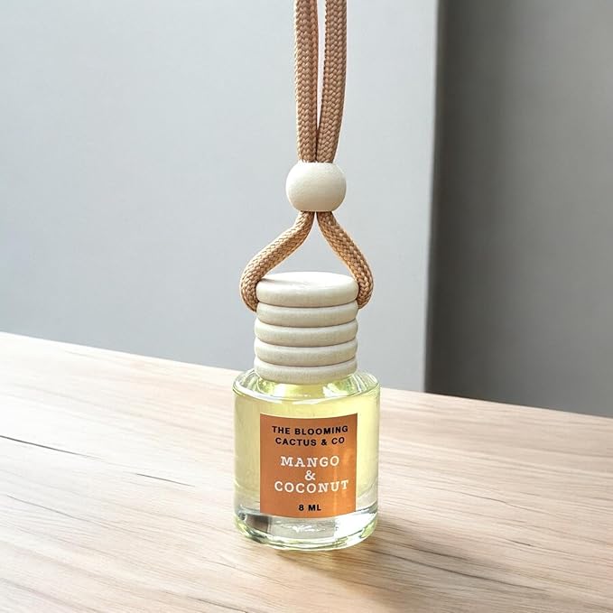 2 Long-Lasting Fragrance Air Freshener - Car or Small Room Hanging Freshener - Phthalate Free Fragrance (Mango & Coconut)
