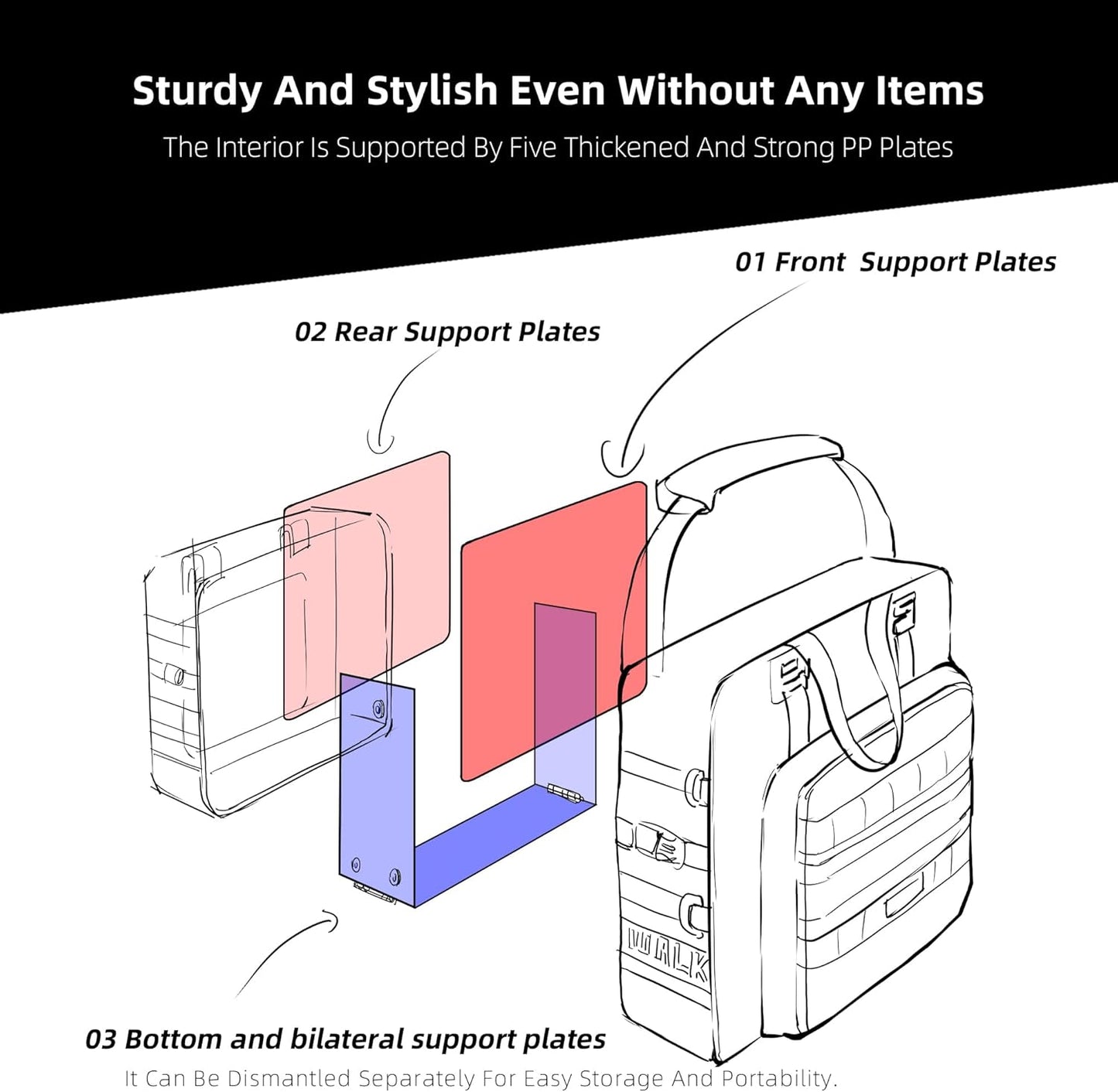 Rhinowalk Motorcycle Saddlebags Waterproof 25L Saddle Bag Quick Release side bag Fits Most Adventure and Sports Bike Motorcycle Racks,1 pack