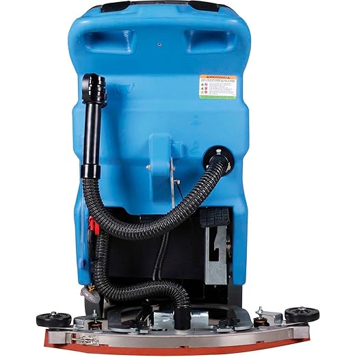 Global Industrial Commercial Electric Walk-Behind Auto Floor Scrubber, Battery Powered, 18" Cleaning Path, 12 Gallon Solution Tank, 15 Gallon Recovery Tank