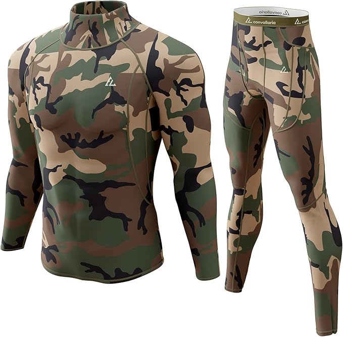 CL convallaria Thermal Underwear Long Johns Set Mens Winter Gift Hunting Gear Sport Base Layer Bottom Top