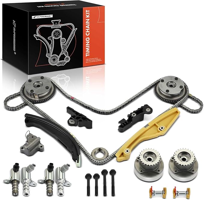 A-Premium 21-PC Engine Timing Chain Kit with VVT Sprocket Compatible with Ford F-150 F150 2011 2012 2013-3.5L
