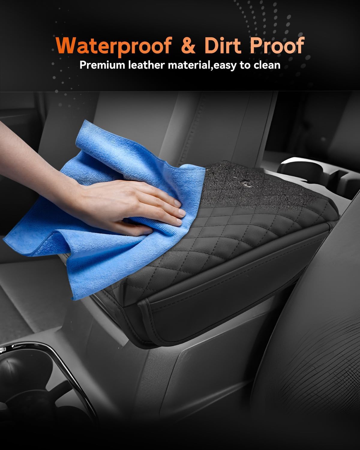 CDEFG for Chevrolet Colorado 2023-2025 2026 Center Console Cover Armrest Box Cover for Chevy Colorado (WT, LT, Trail Boss, Z71, ZR2) Accessories Console Arm Rest Protector 2 Side Pocket