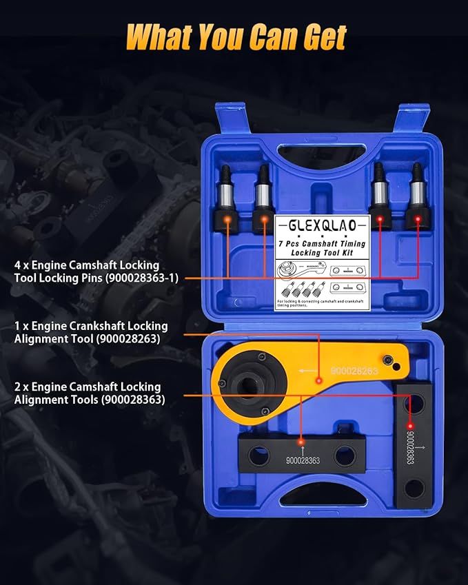 Engine Timing Tool Kit Compatible with Maserati Levante Geberit President 3.0T M156 Engines, Camshaft Timing Locking Tool Set Replaces OEM 900028263 900028363