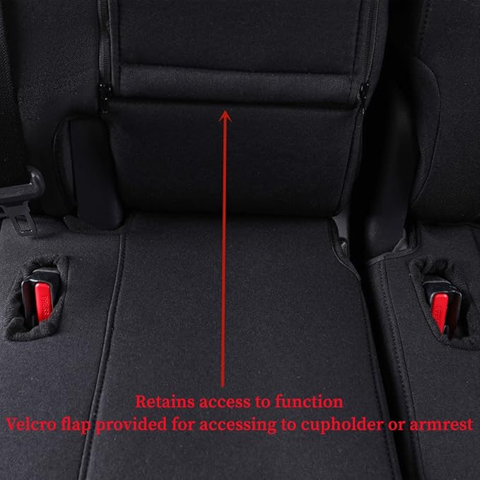 coverdream Grand Highlander Seat Covers Full Set for 2024 2025 2026 Toyota Grand Highlander SUV Seat Cushion,2nd Row w/Captain Seats,Fully Covered,UV Resistant Polyester Car Seat Protector(Black)