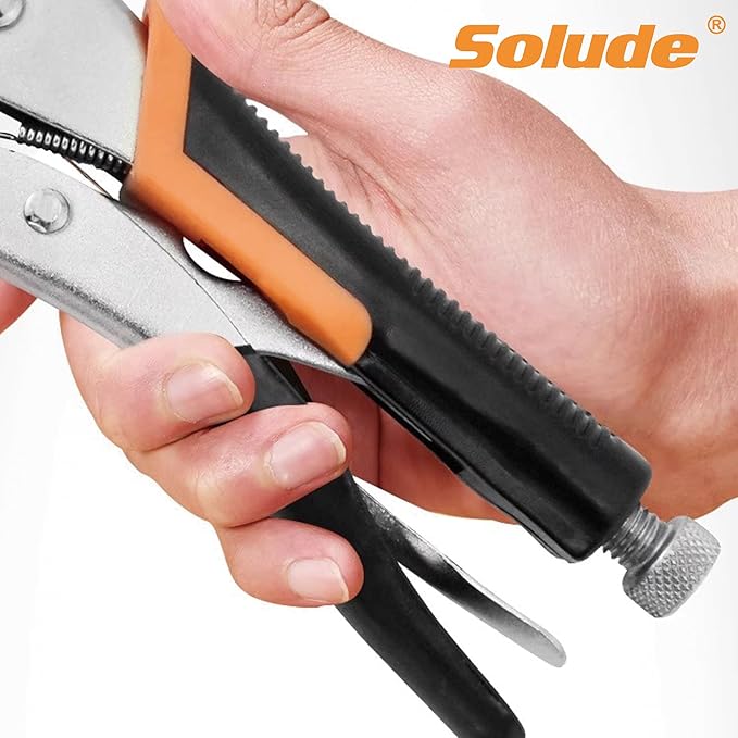 9-Inch C-Clamp Locking Pliers,Heavy Duty Vise Grip Welding Clamp With Swivel Pads for Woodworking,Home,Metalworking,Auto Repair(4 Pack)