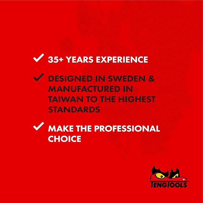 Teng Tools 3/16 Inch 6 Point SAE Deep 1/4 Inch Drive Chrome Vanadium Socket | Mechanic Tool | Hand Tool - M140206-C