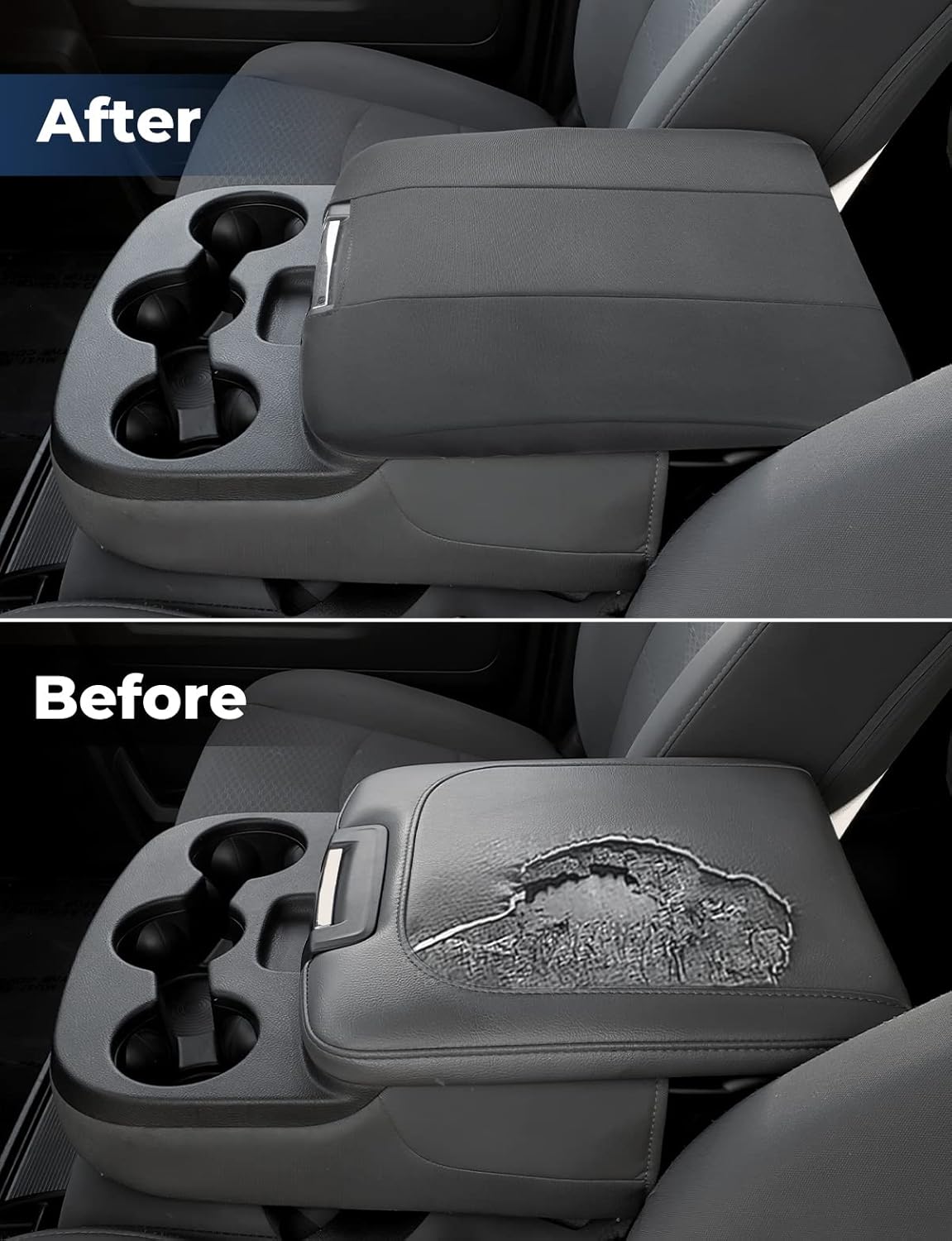 ISSYAUTO Center Console Cover Compatible with 2013-2018 Ram 1500 & 2013-2024 Ram 2500/3500/1500 Classic Model, Only for Jump Seat Console, Customized Armrest Cover Cozy Neoprene Console Cover
