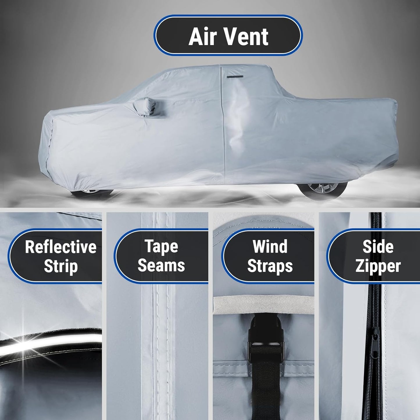 iCarCover Fits 2015-2022 Colorado Crew Cab, 6.1 ft Regular Bed Chevy Truck Cover Automobiles Form-Fit Padded Full Exterior Waterproof Automobiles Protection Covers