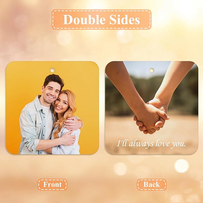 Custom Car Air Freshener With Picture Text - Personalized Car Air Freshener with Multiple Fragrances for Valentine's Day Birthday Gift Hanging Ornaments