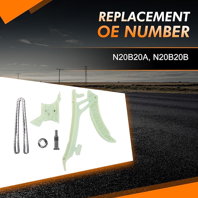 N20B20A Engine Timing Chain Kit Compatible with BMW 125i 220i 328i 428i 320 X1 Z4 F10 2.0L L4 Turbo Engine After-Market Parts Replace#11317592850 11317603944