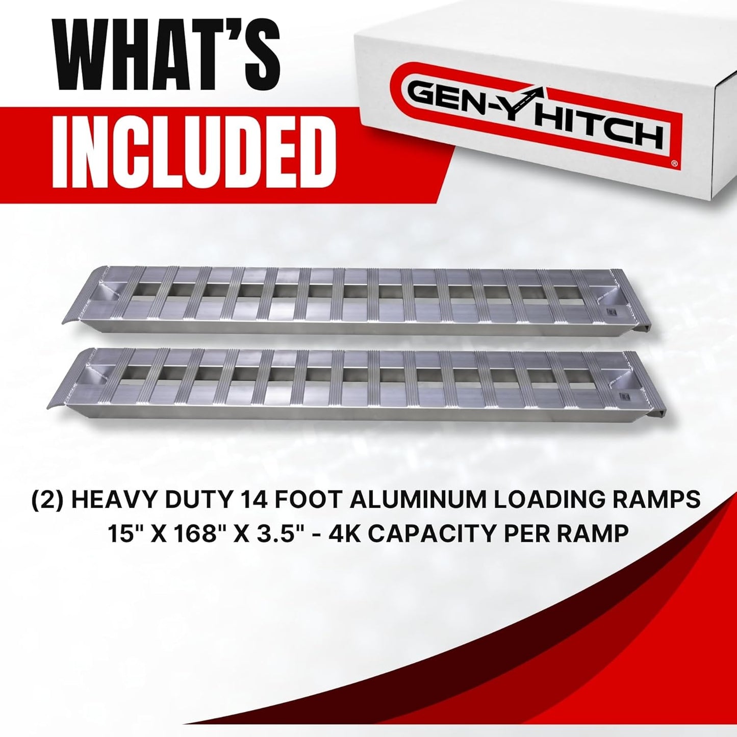 GEN-Y Hitch Heavy Duty Aluminum Ramps 8K Capacity (14' Pair)