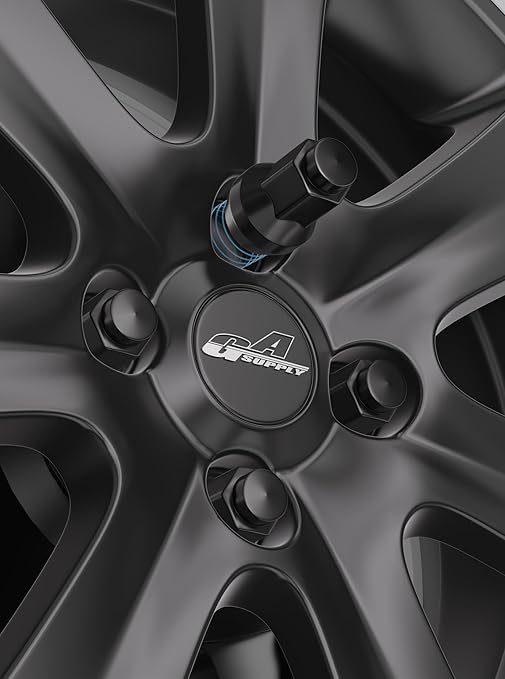 GAsupply 3/8-20 ATV Lug Nuts 14mm Hex, 10x1.25mm Closed End Acorn Tuner Black Lug Nut 1.2" 30mm Tall Conical Seat 60 Degree for Aftermarket Wheels, 16 Pcs
