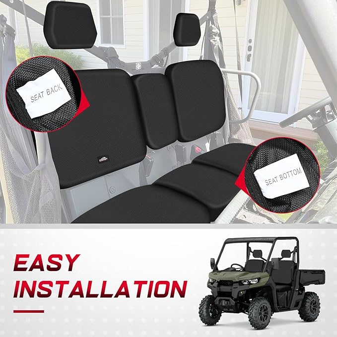 Frokom UTV Seat Covers Fit for Can Am Defender HD7 HD9 DPS All Years, 1680D Durable Fabric-Black