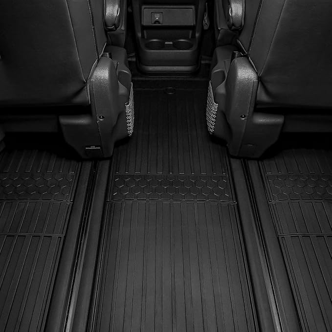 3W Floor Mats Fit Toyota Sienna 2021-2026(Only for 7 Seat), TPE All Weather Custom Fit Floor Liner for Sienna XLE/XSE/Limited/Woodland Edition 1-3rd Row with Red Accent (Not for Platinum Edition)