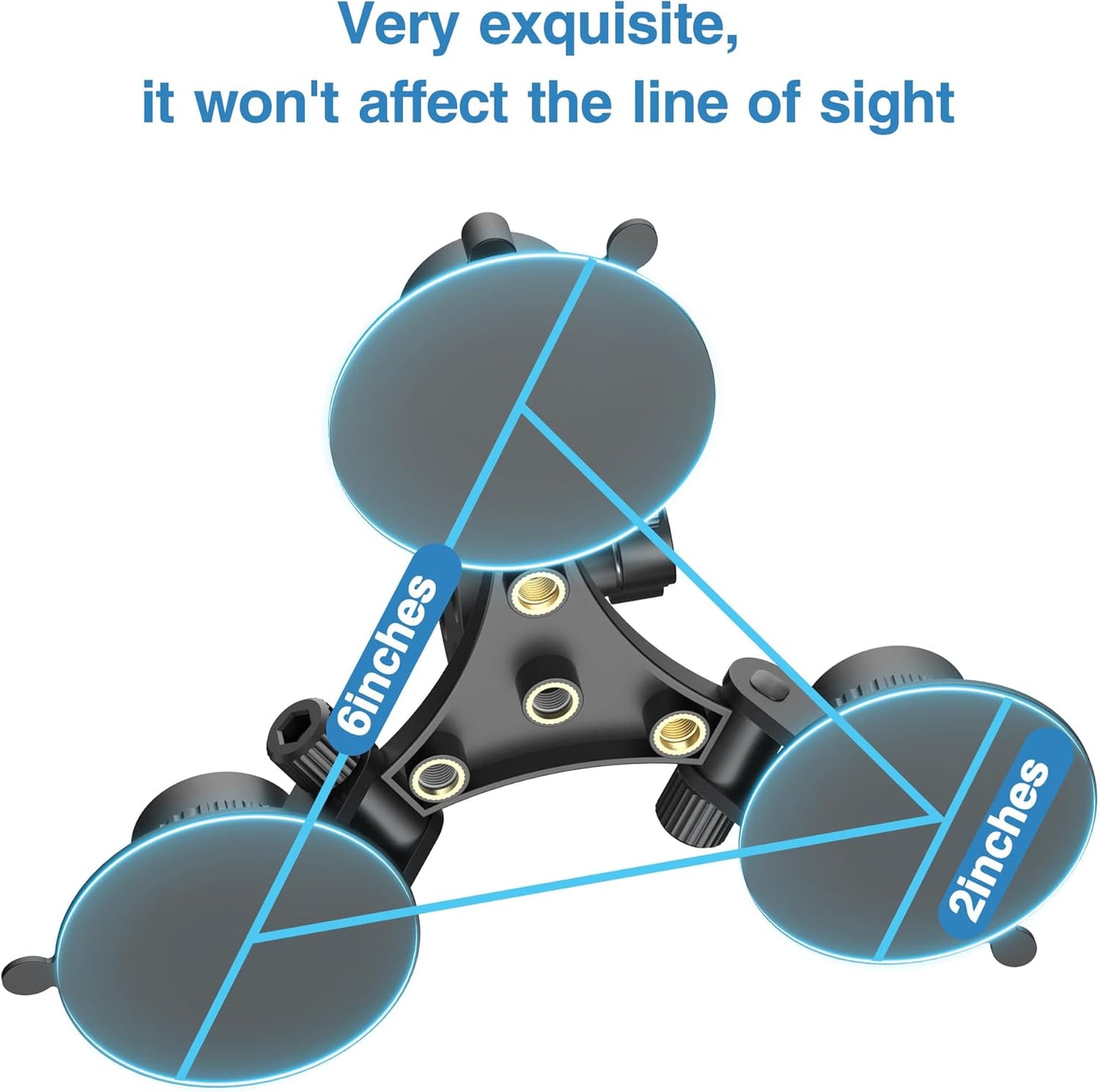 Radar Detector Mount, Triangular Suction Cup Mount,Windshield Radar Detector Suction Cup Bracket (for Models with EZ Magnet Connection)