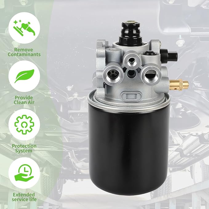 SCITOO R955300 Air Dryer for Volvo, Freightliner, Kenworth, Peterbilt, International, Western Star Trucks, Bus/RV/Other Compatible with Meritor Wabco System Saver 1200P (SS1200P) Series R955079