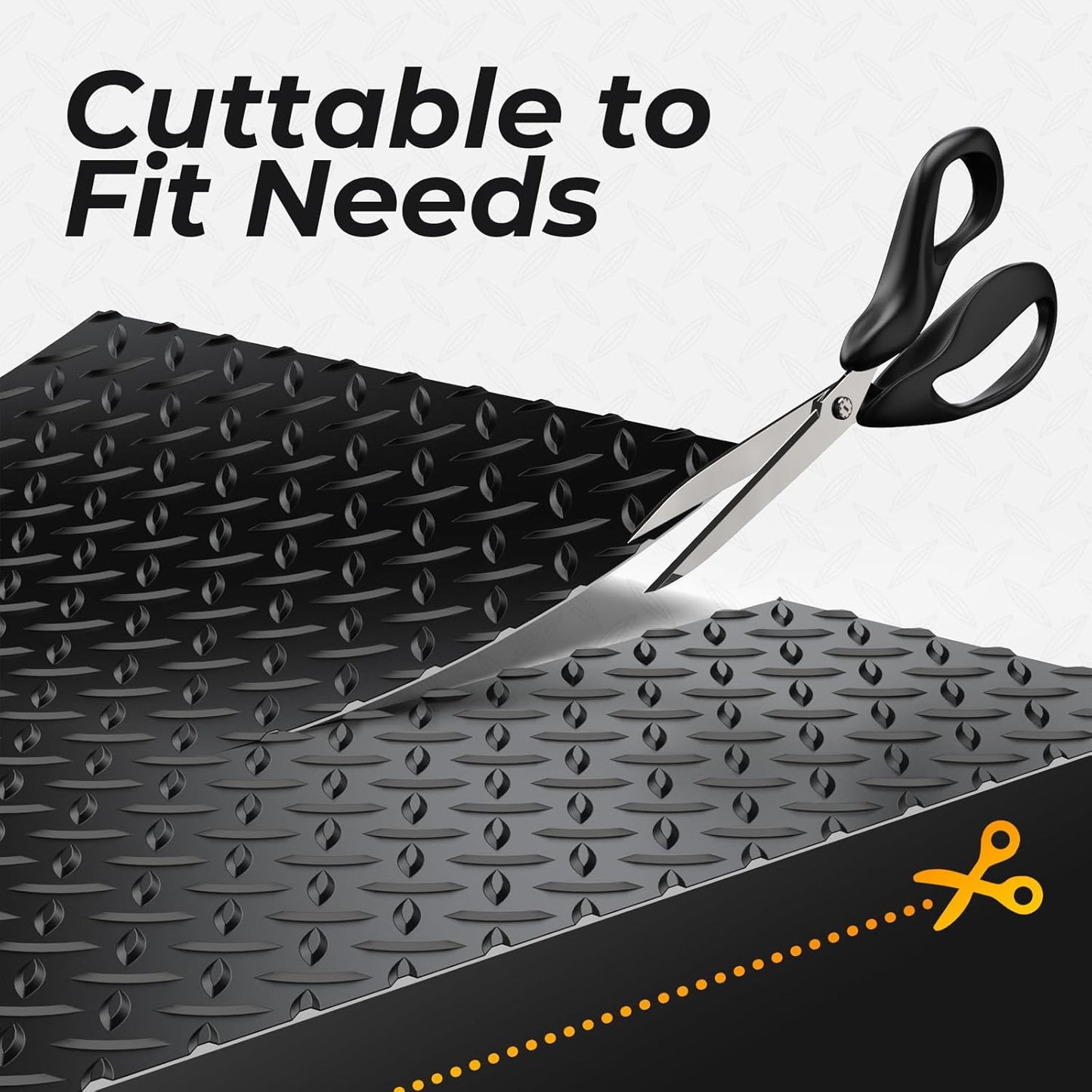 7.8 x 18 FT Garage Floor Mats for Under Car, 2.8mm Thickened Rubber Garage Flooring Roll, M Size 140.4 SQFT Garage Car Mat for Mid-Size SUVs, Sports Car, Black