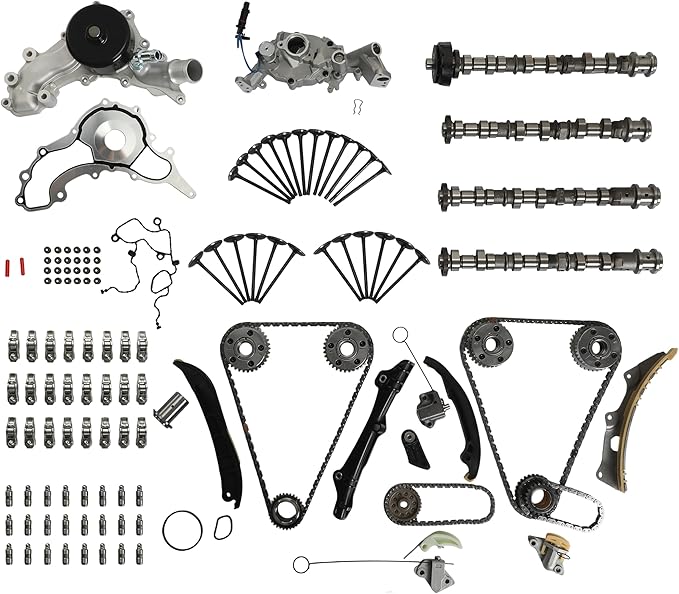 3.6 Engine Camshafts w/Rocker Arm Lifters Timing Chain Kit Water & Oil Pump Valves Fit For Chrysler Dodge Jeep Ram 1500 ProMaster 3.6L V6 DOHC 2011-2016 5184377AG 5184378AG 5184379AG 5184380AG