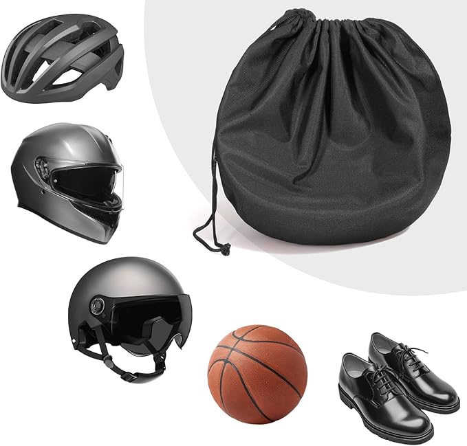 2PCS Black Helmet Bag - Lightweight Motorcycle Helmet Cover, Motorcycle Bag Accessories for Storage & Carrying, Powersports Helmets for Welding Riding Travel Skiing - Black