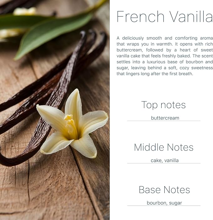 Car Air Freshener French Vanilla 2 Pack - Sweet Aroma Diffuser, Long-Lasting Vanilla & Cake Hanging Oil Diffuser with Wooden Cap, Non-Toxic Rearview Mirror Accessory, Made in USA