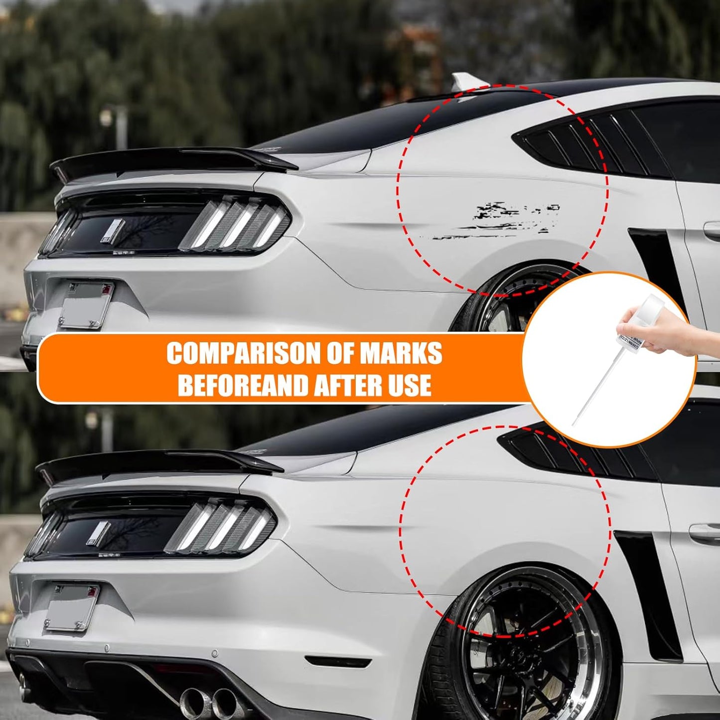 UA/UD/M6373/M6877 Black Ebony Touch Up Paint for Ford, Car Paint Pen Scratch Repair Two-In-One Touch Up Paint, Premium Car Scratch Remover for Deep Scratches