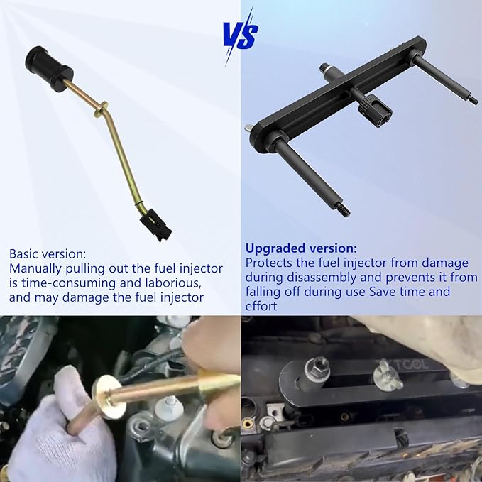 ZKTOOL New Upgraded Version Fuel Injector Puller Removal Tool Compatible with Land Rover Jaguar 3.0L 5.0L Gasoline Engine, Easily Remove Fuel Injectors Without Damage, Replaceable 310-197