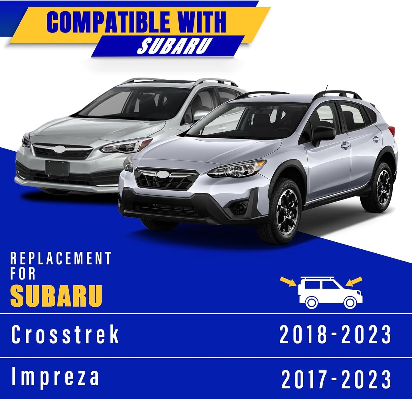 3 wipers Replacement for 2018-2023 Subaru crosstrek/2017-2023 Subaru Impreza, Windshield Wiper Blades Original Equipment Replacement - 26"/16"/12" (Set of 3)