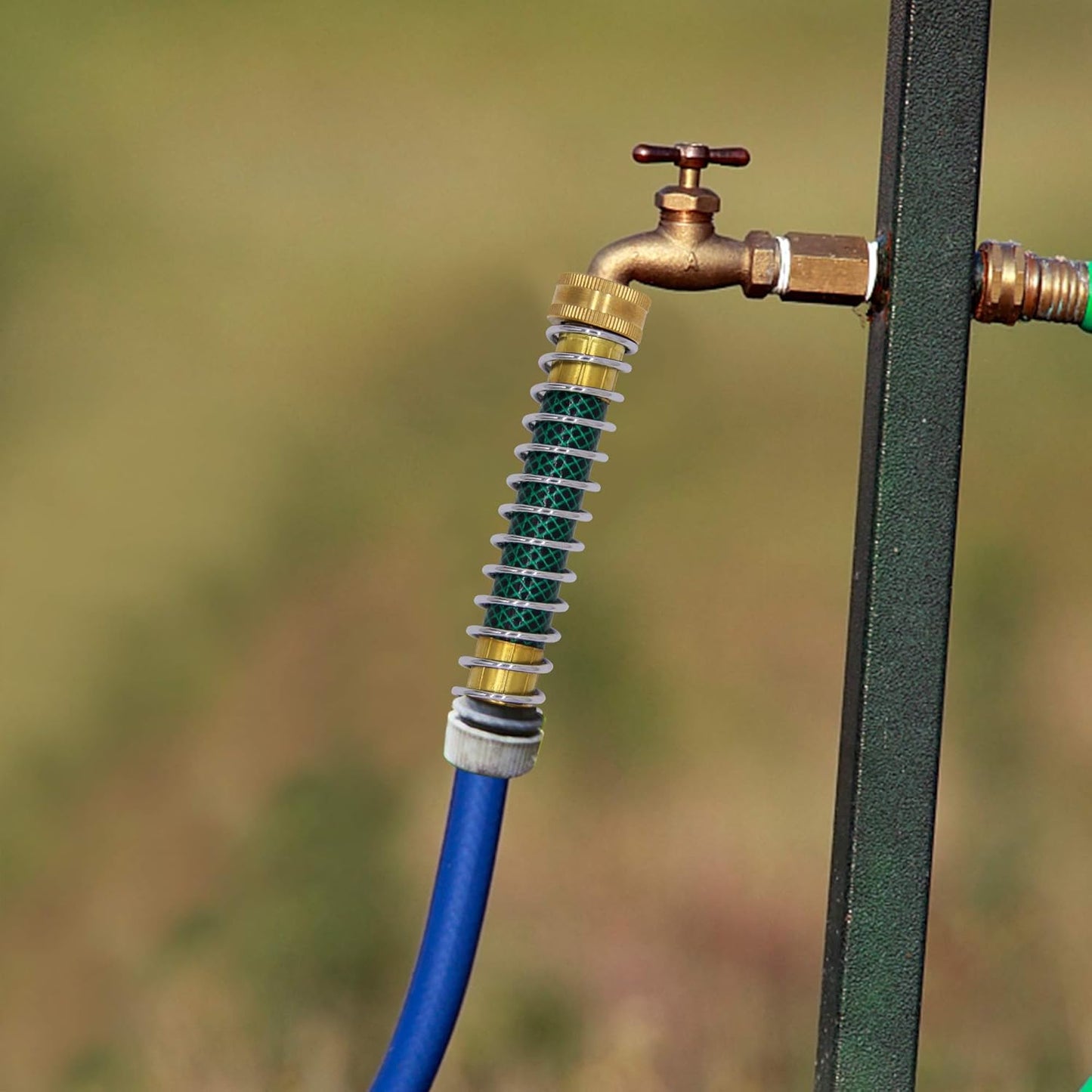 Garden Hose Extension Adapter, Hose Kink Protector with Coil Spring, 2 Pack