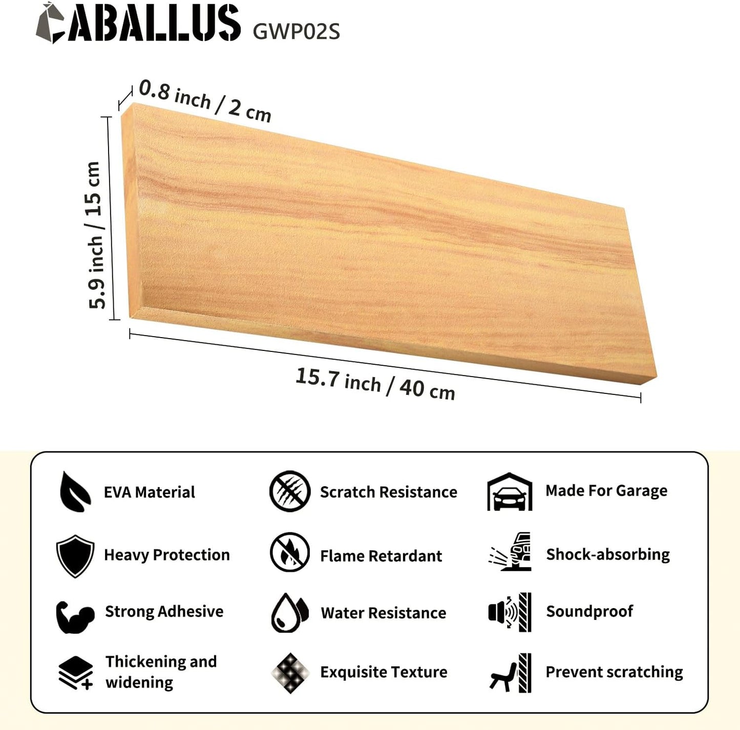 GWP02S Wood Grain Garage Wall Protector Car Door Protectors, Garage Accessories, Parking Stopper for Garage, Tool-Free, Designed in Germany (2-Pack Wood Grain)