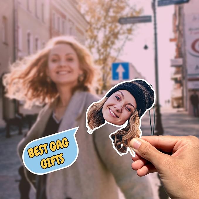 Custom Air Freshener for Car with Photo Text Picture Both Sides, Personalized Gift for Valentine’s Day Birthday- Ideal for Car Wardrobe Bathroom Hanging Ornaments