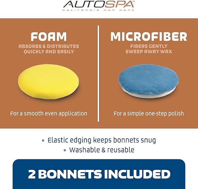 AutoSpa 94000AS Random Orbital 6" 120V Automotive Polisher with 2 Bonus Bonnets
