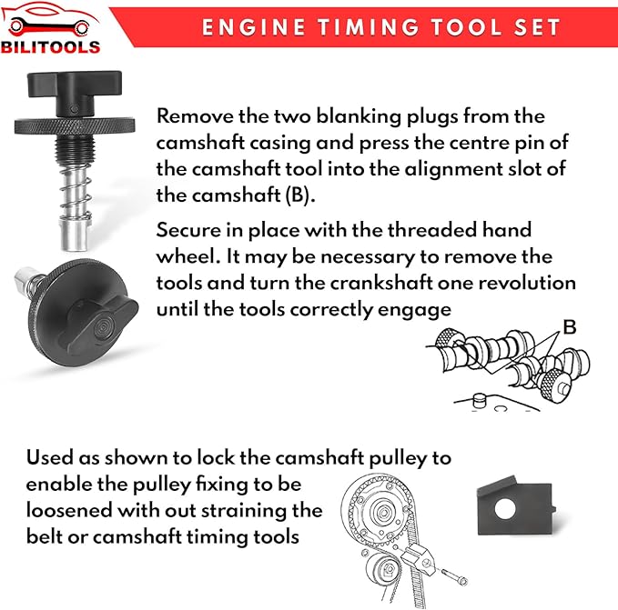 BILITOOLS MultiAir 1.4 Engine Timing Tool, Compatible with Alfa Romeo Chrysler Delta Dodge Dart Camshaft Crankshaft Locking Tool