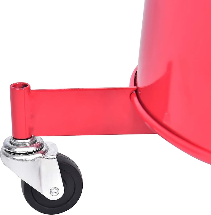 AO5 5 Gallon Portable Oil Lift Drain, Steel Oil Drain, Adjustable Height Waster Oil drain for Changing car and Truck Motor Oil, Red