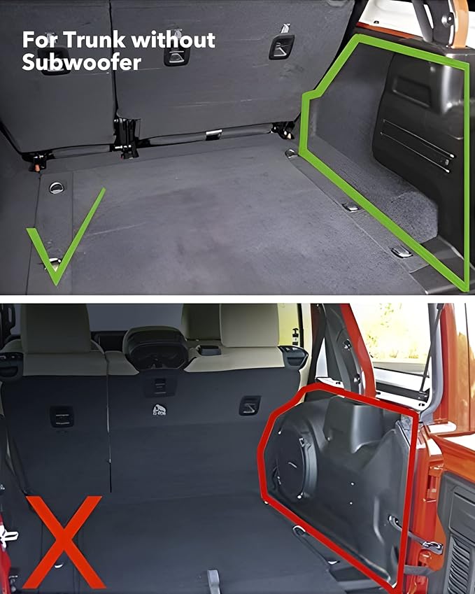 3W Floor Mats&Cargo Liner Fit for Jeep Wrangler JL 2018-2024 2025 Unlimited 4-Door Sahara Willys Rubicon Without Subwoofer (Non JK or 4XE) All-Weather TPE Floor Liner and Trunk Full Set Car Mats