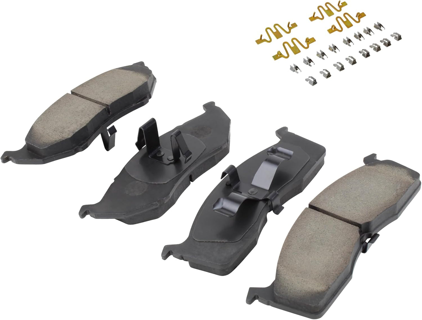 Premium Semi-Metallic Front Brake Pads (1001-0730M) Compatible with Chrysler 300M 2004-1999, Concorde 2004-1998, Intrepid 2004-1997, LHS 2001-1999, Dodge Intrepid 2004-1998