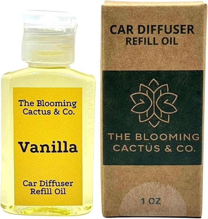 The Blooming Cactus & Co. - Car Diffuser Refill - Fragrance Oil Diffuser Refill - Reed Diffuser Refill 30 gr (Vanilla)