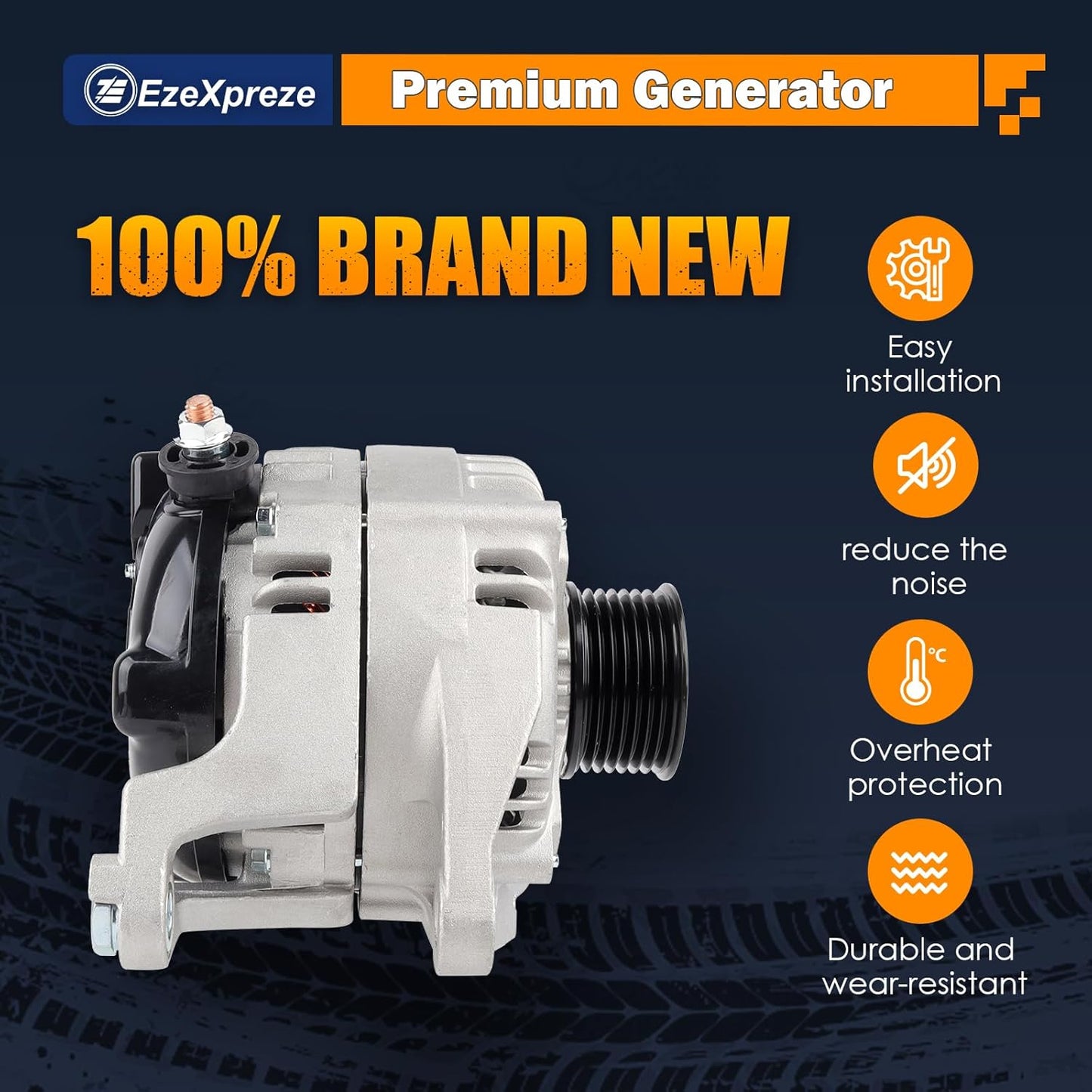 Ezexpreze 13988 New Alternator Compatible with Dodge Durango 5.7L V8 2004-2006 RAM 1500/2500/3500 PICKUP 5.7L V8 2003-2006 421000-0210 160Amp ER