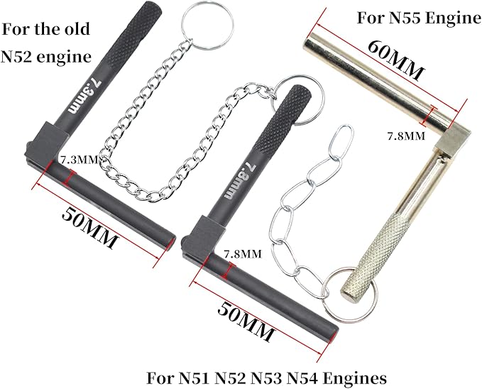 Master Engine Timing Vanos Camshaft Alignment Locking Tool Kit, Compatible with BMW 2.5 3.0 N51 N52 N53 N54 N55 S55 Engines, Including BMW 3 Series 328i, Crankshaft Flywheel Alignment Tool