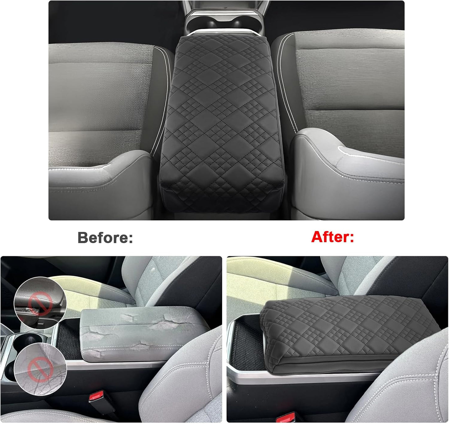 SXCY for 2025 2026 GMC Terrain Armrest Cover Pad for 2025 2026 GMC Terrain Accessories 2025 2026 Terrain Center Console Cover 2025 2026 Terrain Middle Console Cover Add Soft Cotton Cushion (Added-Pad)