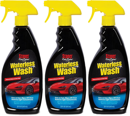 Stoner Car Care 92604-3PK Waterless Wash Car Detailing Spray – Safe, Scratch-Free Formula Quickly Cleans, Shines & Protects Cars, Trucks, Boats, Motorcycles, RVs & More – 22 Fl Oz, Pack of 3