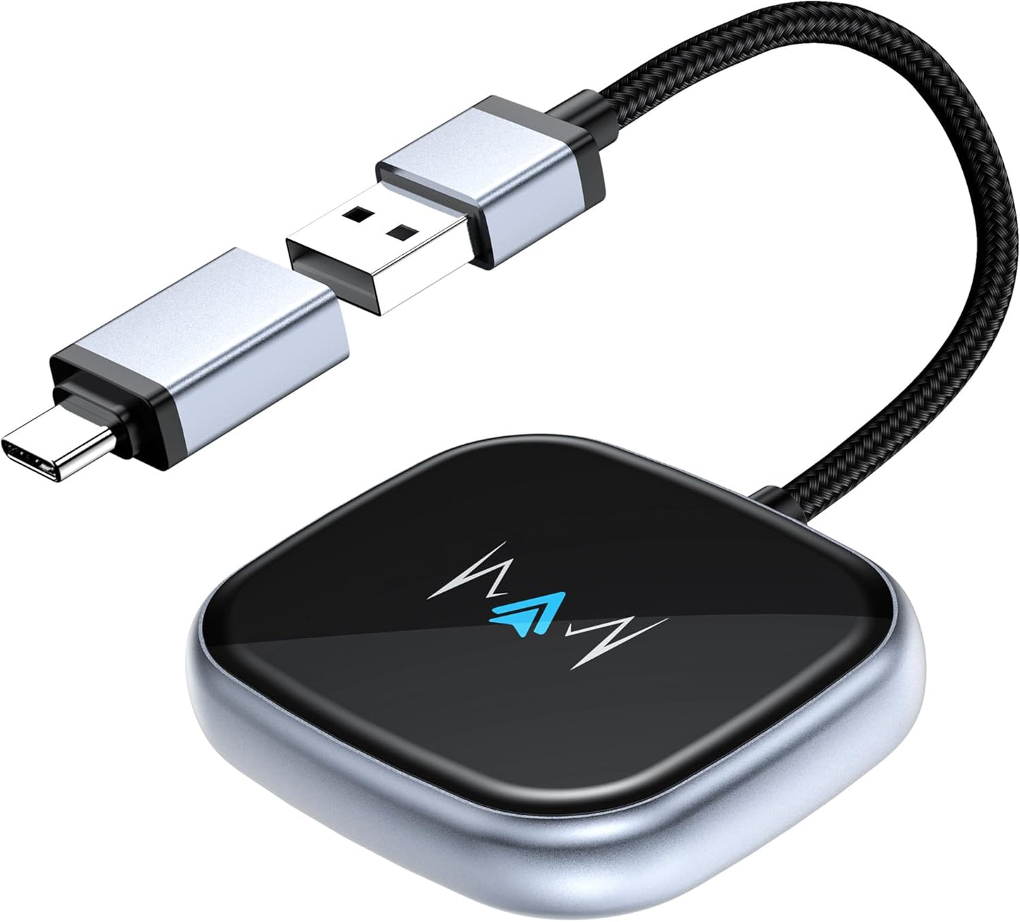 Wireless Android Auto Adapter, Wireless carplay Adapter, Latest NFC Touchscreen Connectivity, Wireless Plug-and-Play for Android Devices (Android 11 and Above)