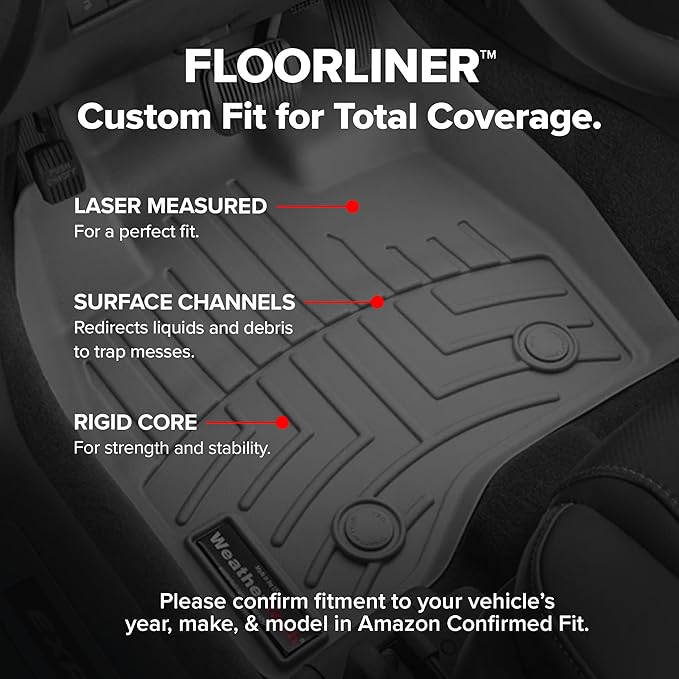 Weathertech Custom Fit FloorLiners for Ford Super Duty - 1st & 2nd Row (451201-450022), Tan