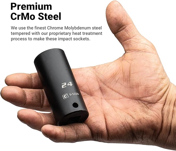 Capri Tools Deep Impact Socket, 1/2-Inch Drive, 6-Point, Metric (17 mm)
