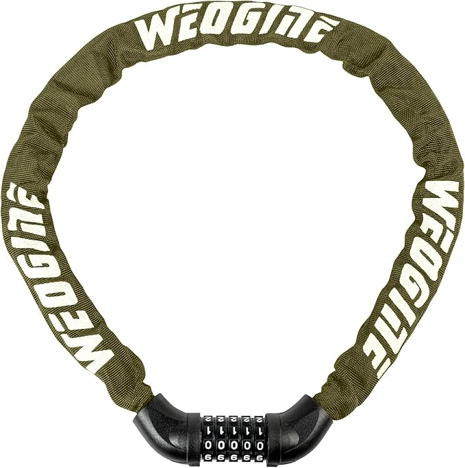 Bike Lock with Numbers and high Security Level, Bike Chain Lock, Bicycle Locks, 5 Digit Combination Lock for Bike, Bicycle, Scooter, Motorcycle, Door, Gate, Fence