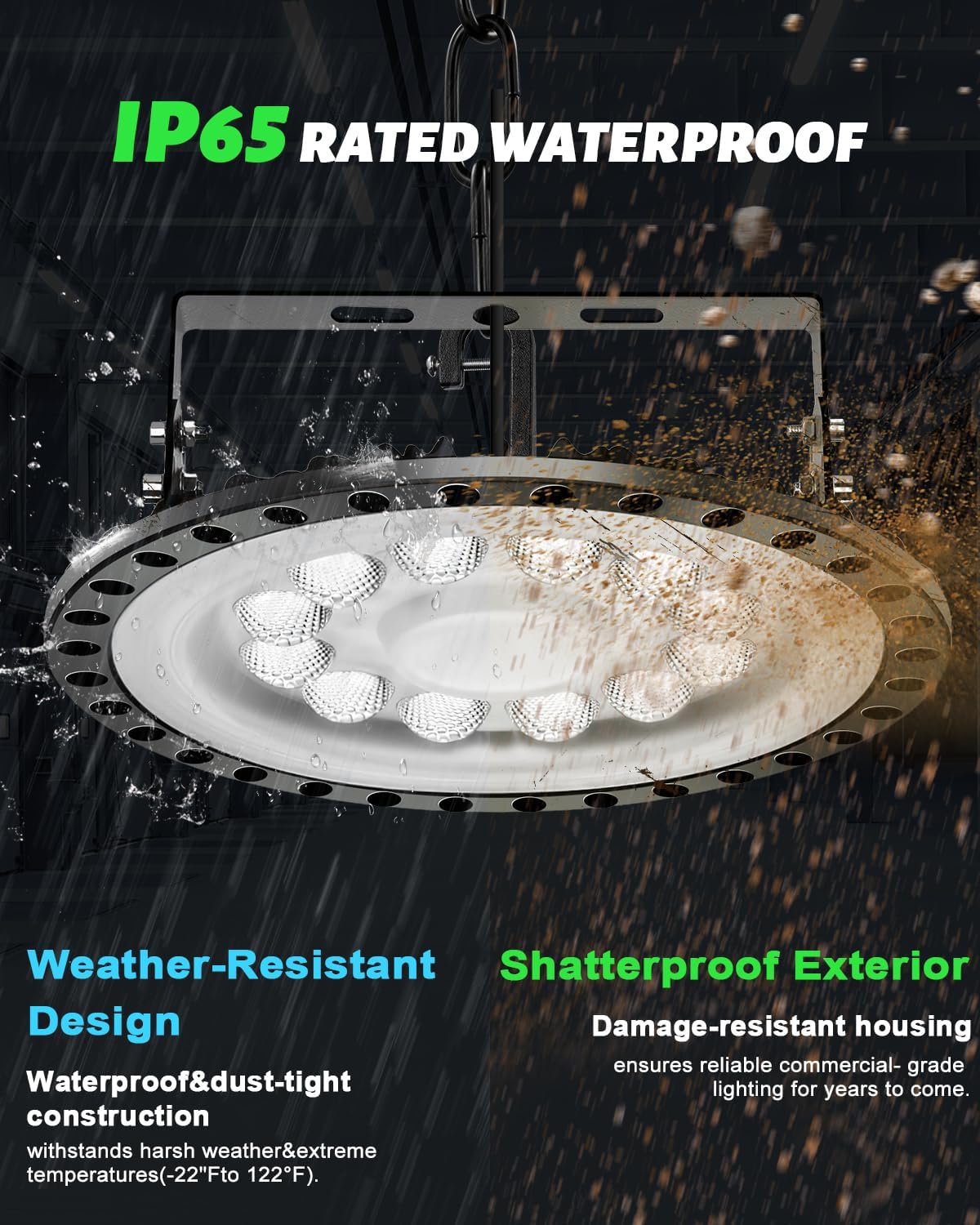 Viugreum High Bay LED Shop Lights, 200W UFO LED High Bay Light 20,000LM 120V LED High Bay Lights 5000K Daylight, Alternative to 900W MH/HPS for Garage Workshop Barn Factory Warehouse - 10 Pack