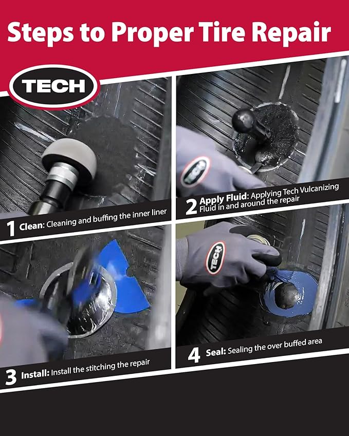UL8 Uni-Seal Ultra Tire Repairs - One-Piece Stem and Cap Permanently Seals Punctures from Inside The Tire up to 5/16" (8mm), Box of 14
