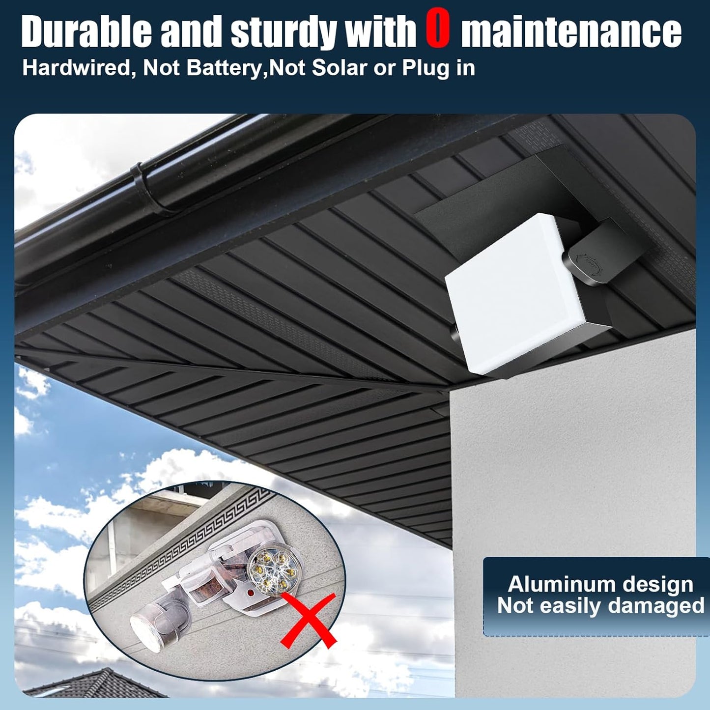 40W Outdoor Wall Light 360 °Rotatable Led Wall Pack Light, 5000K 4000LM Super Bright Wall Mount Lights, Waterproof Self-Developed Security Exterior Flood Lighting for Yard House 2Pack ﻿